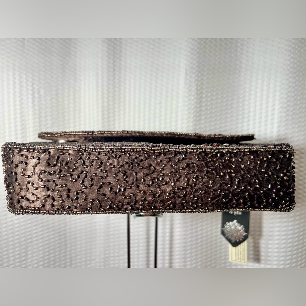 Viral Beaded Shoulder Bag in Purple and Brown - Picture 7 of 9